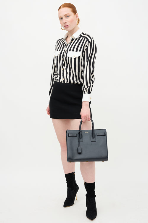 Saint Laurent Leather Mini Sac De Jour Bag