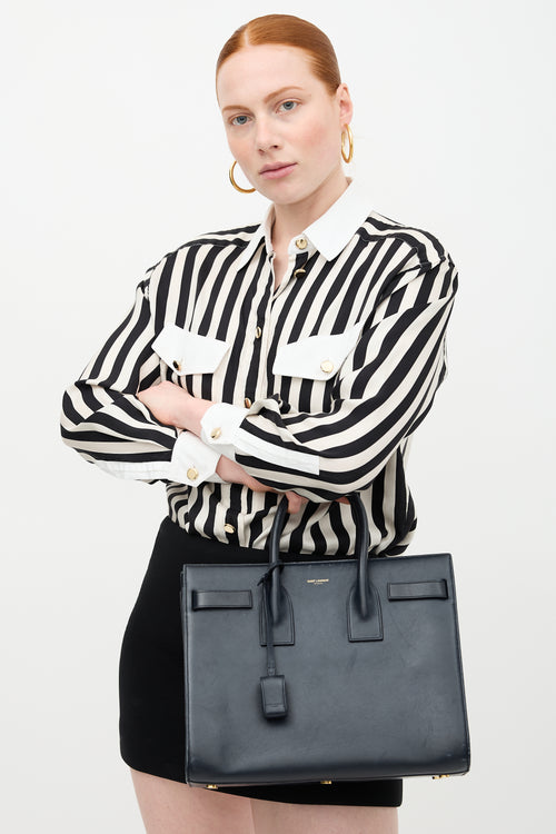 Saint Laurent Leather Mini Sac De Jour Bag