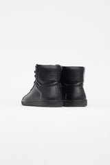 Saint Laurent Black Leather High Top Sneaker