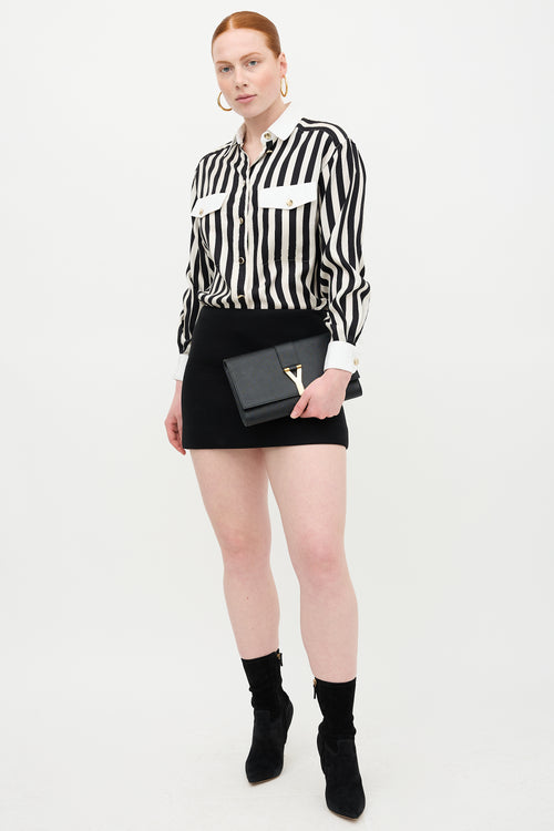 Saint Laurent Leather Y Ligne Clutch