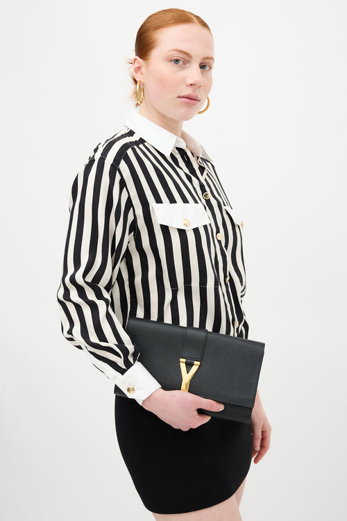 Saint Laurent Leather Y Ligne Clutch
