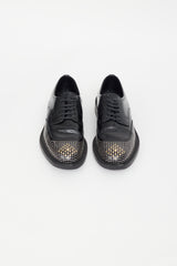 Saint Laurent Black Patent Nail Studded Brogue