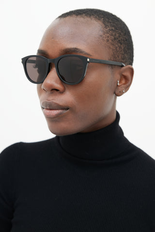 Saint Laurent Black SL401 Round Sunglasses