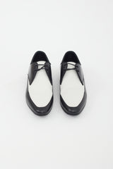 Saint Laurent Black & White Leather Oxford