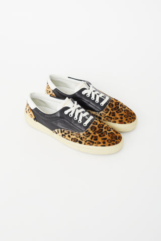 Saint Laurent Black & Brown Print Venice Sneaker