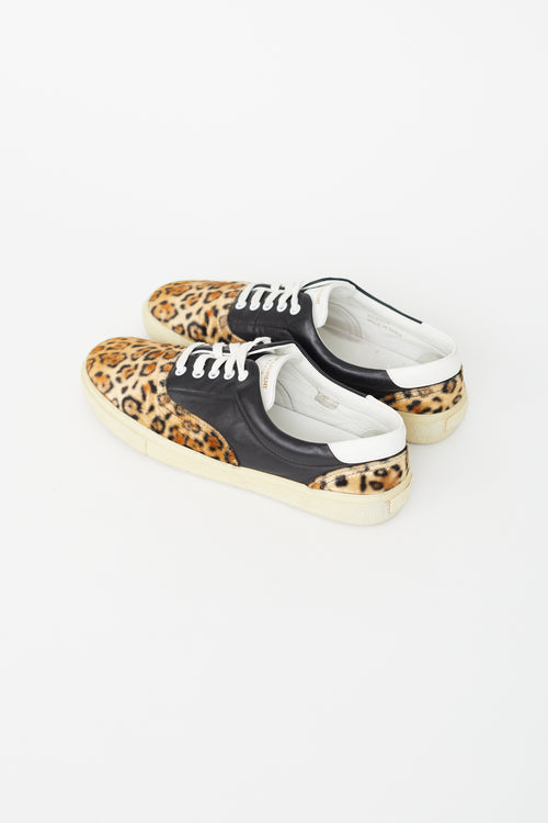 Saint Laurent Black & Brown Print Venice Sneaker