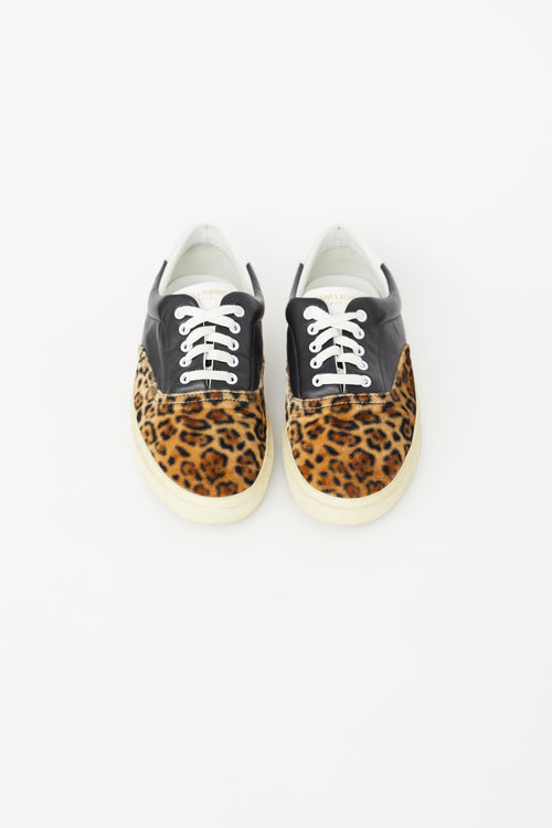 Saint Laurent Black & Brown Print Venice Sneaker