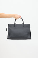 Saint Laurent Black Leather & Suede Cabas Rive Gauche Bag