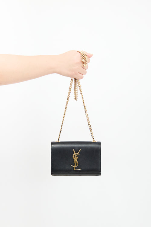 Saint Laurent Black Leather Kate Shoulder Bag