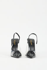 Saint Laurent Black Patent Leather & PVC Riqua 115mm Pump