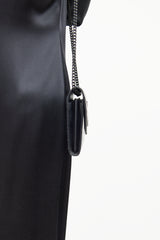 Saint Laurent Black Cassandre Chain Wallet Bag