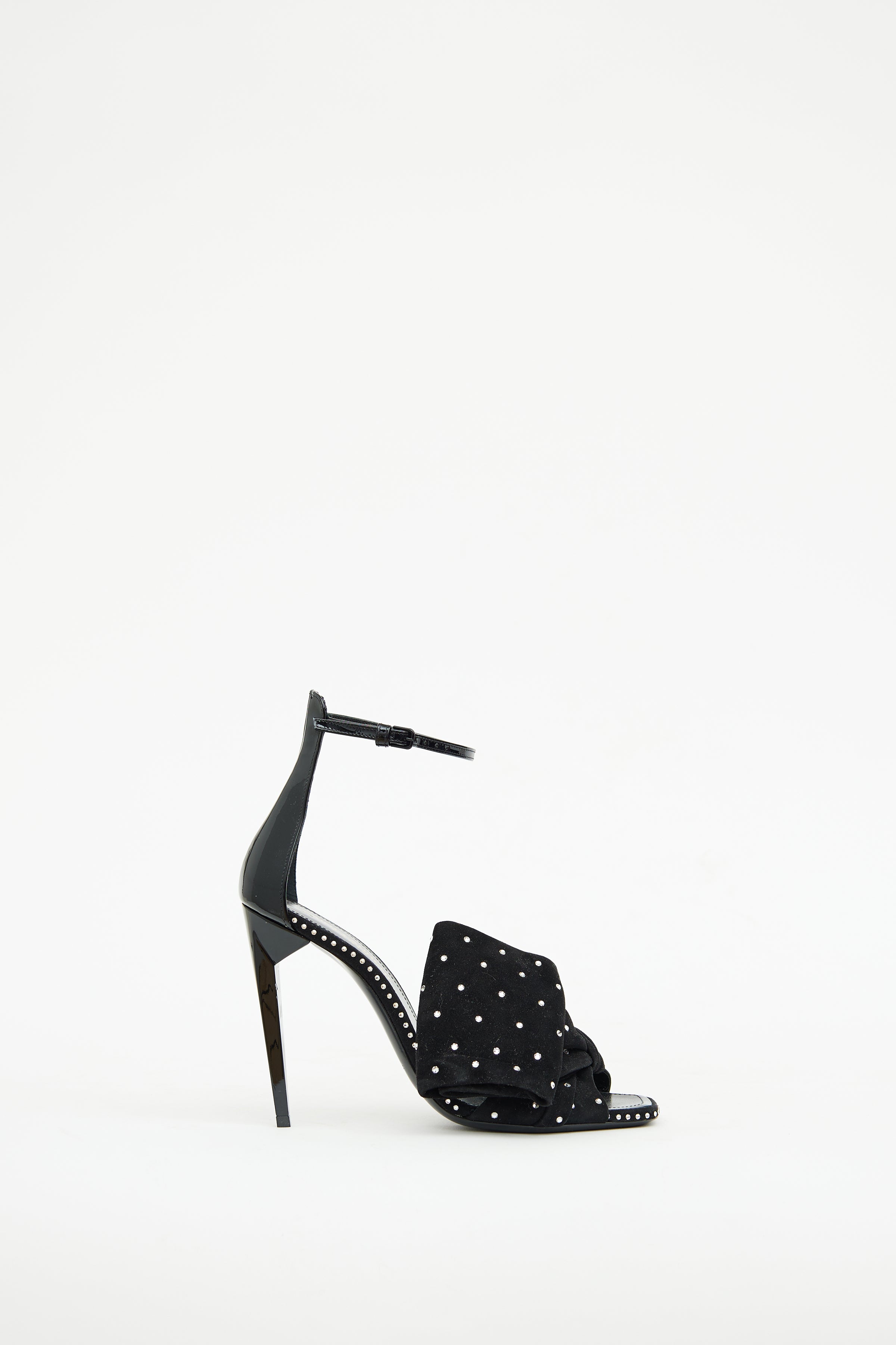 Saint Laurent // Black Patent & Suede Freja Pump – VSP Consignment