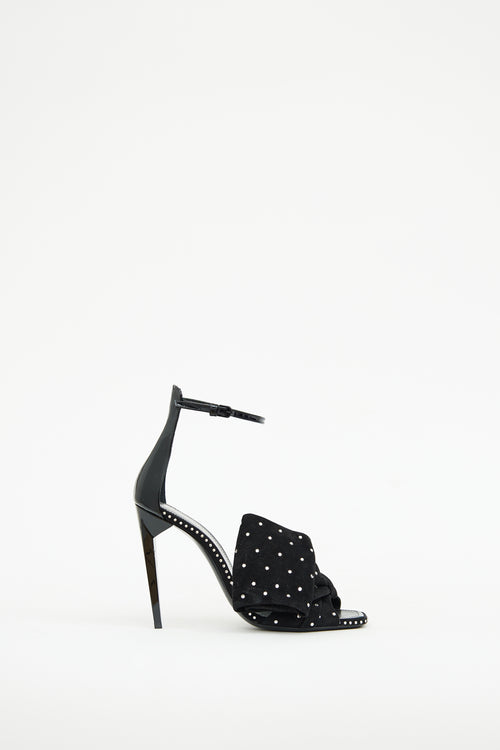 Saint Laurent Black Patent & Suede Freja Pump