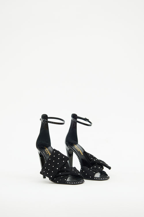 Saint Laurent Black Patent & Suede Freja Pump