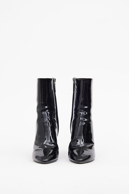 Saint Laurent Black Patent Lou 95 Boot