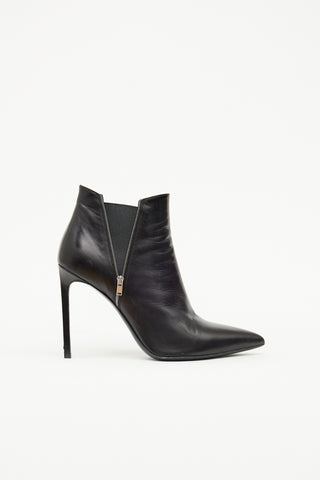 Leather Zip Bootie