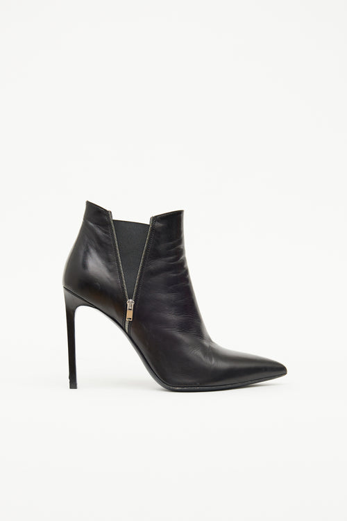 Leather Zip Bootie