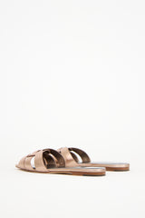 Saint Laurent Bronze Leather Tribute Mule
