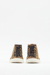 Saint Laurent Brown Malibu Printed High Top Sneaker