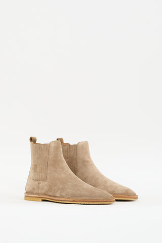 Saint Laurent Brown Suede Nino Chelsea Boot