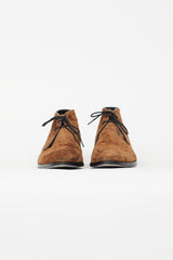 Saint Laurent Brown Suede Jonas Boot