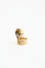 Saint Laurent Cabochon Art Cocktail Ring