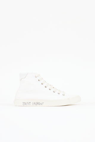 Saint Laurent Canvas High Top Malibu Sneaker