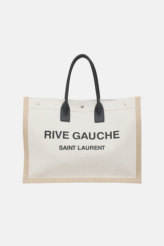 Saint Laurent Canvas Large Rive Gauche Tote Bag