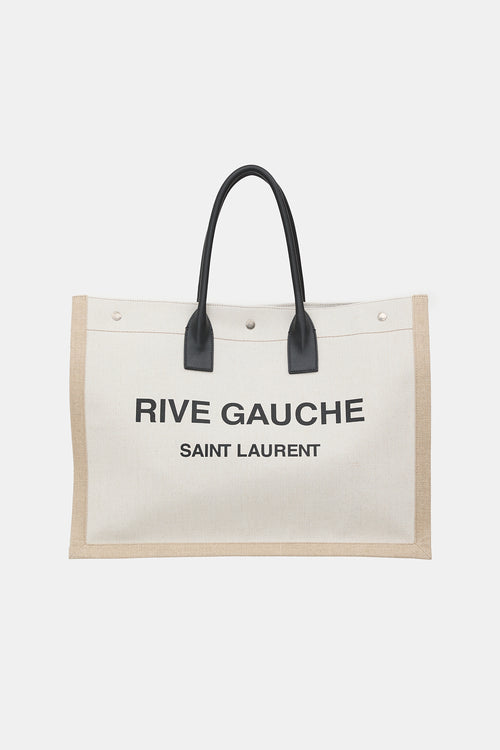 Saint Laurent Canvas Large Rive Gauche Tote Bag