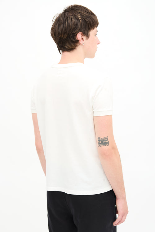 Saint Laurent Collarless Logo Polo