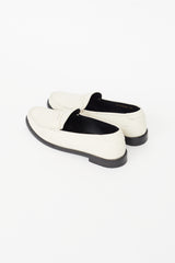 Saint Laurent Cream & Black Leather Loafer