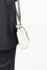 Saint Laurent Cream Matelasse College Bag