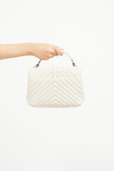 Saint Laurent Cream Matelasse College Bag