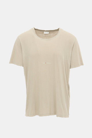 Saint Laurent Distressed Logo T-Shirt