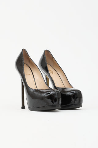 Saint Laurent Embossed Patent Platform Heel