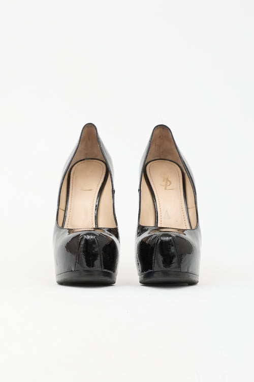 Saint Laurent Embossed Patent Platform Heel