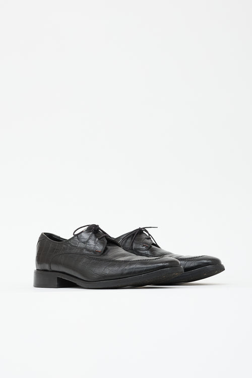 Saint Laurent Embossed Leather Oxford