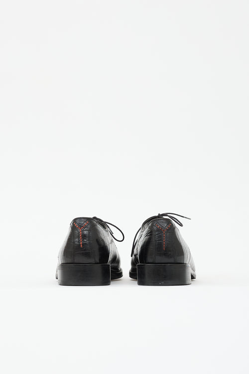 Saint Laurent Embossed Leather Oxford