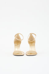 Saint Laurent Embossed Leather Jane Sandal