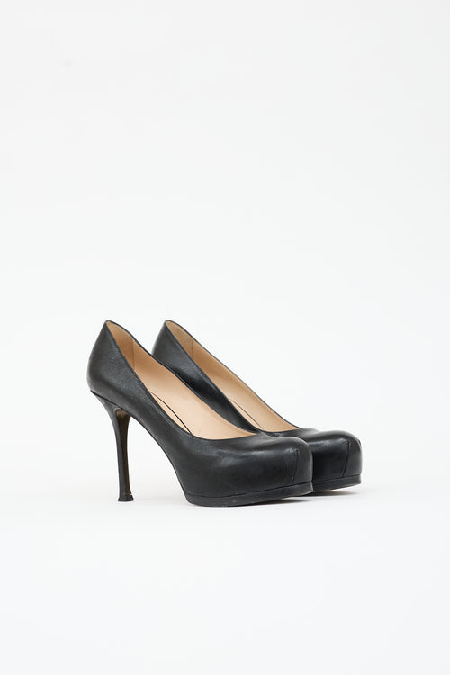 Saint Laurent Embossed Leather Tribtoo Pump