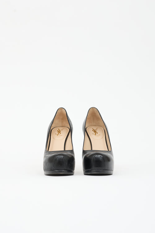 Saint Laurent Embossed Leather Tribtoo Pump