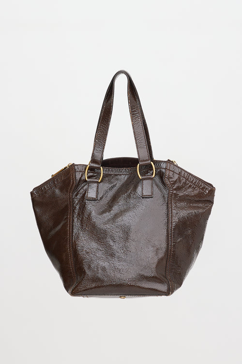 Saint Laurent Embossed Patent Downtown Bag