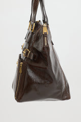 Saint Laurent Embossed Patent Downtown Bag