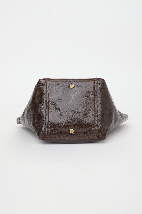 Saint Laurent Embossed Patent Downtown Bag