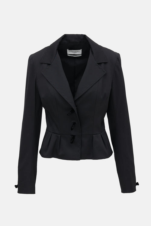 Saint Laurent FW 2004 Wool Knot Blazer