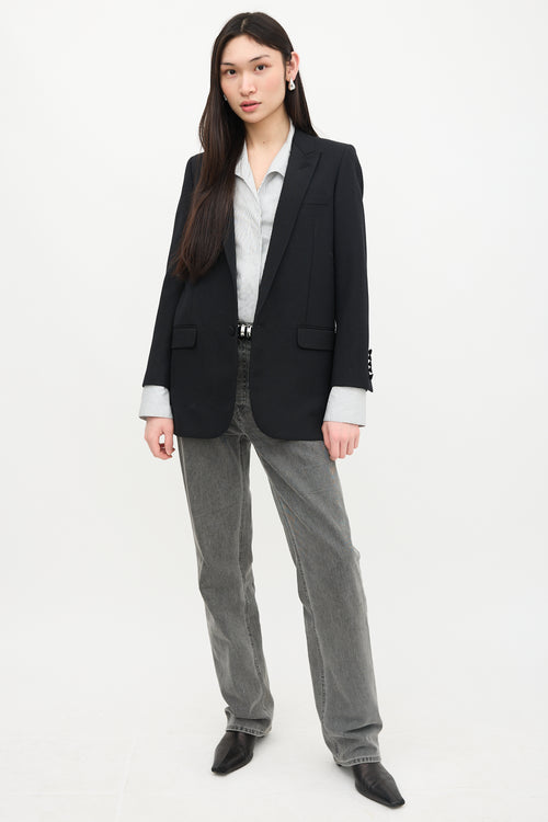 Saint Laurent FW 2015 Single Breasted Blazer