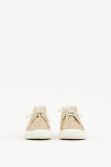 Saint Laurent Gold Glitter Ace Mid Sneaker