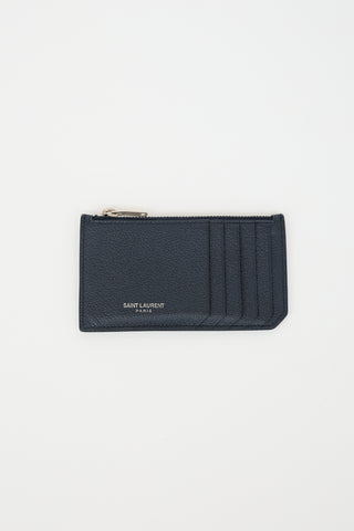 Saint Laurent Grained Leather Card Holder