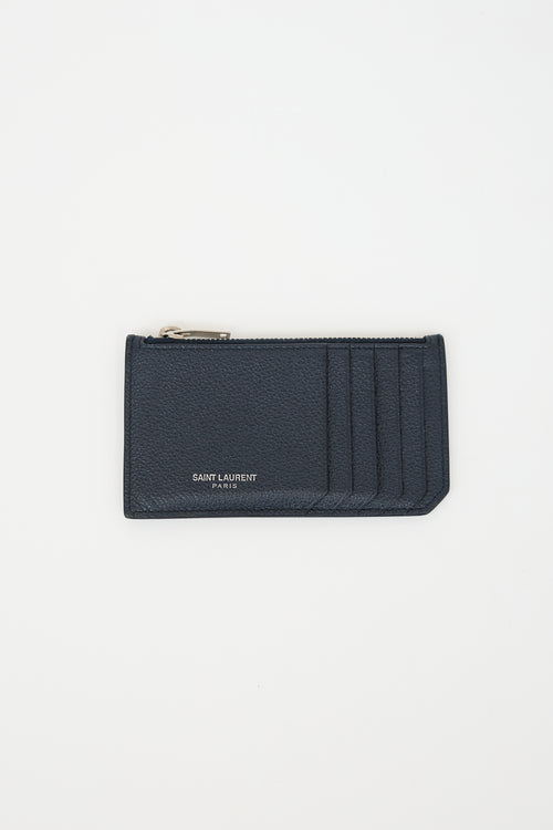 Saint Laurent Grained Leather Card Holder