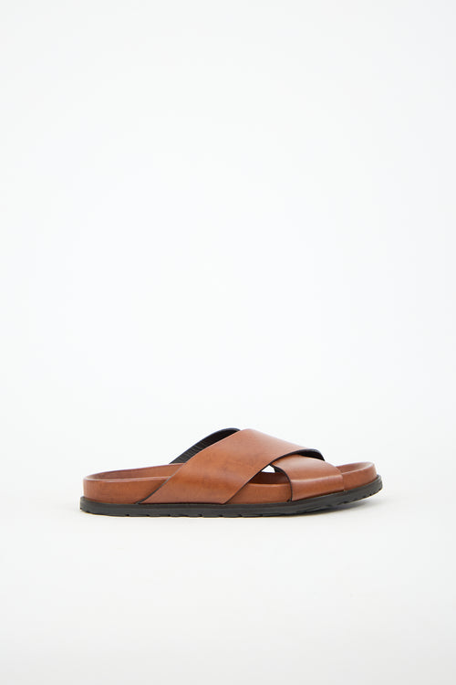 Saint Laurent Leather Jimmy Slide